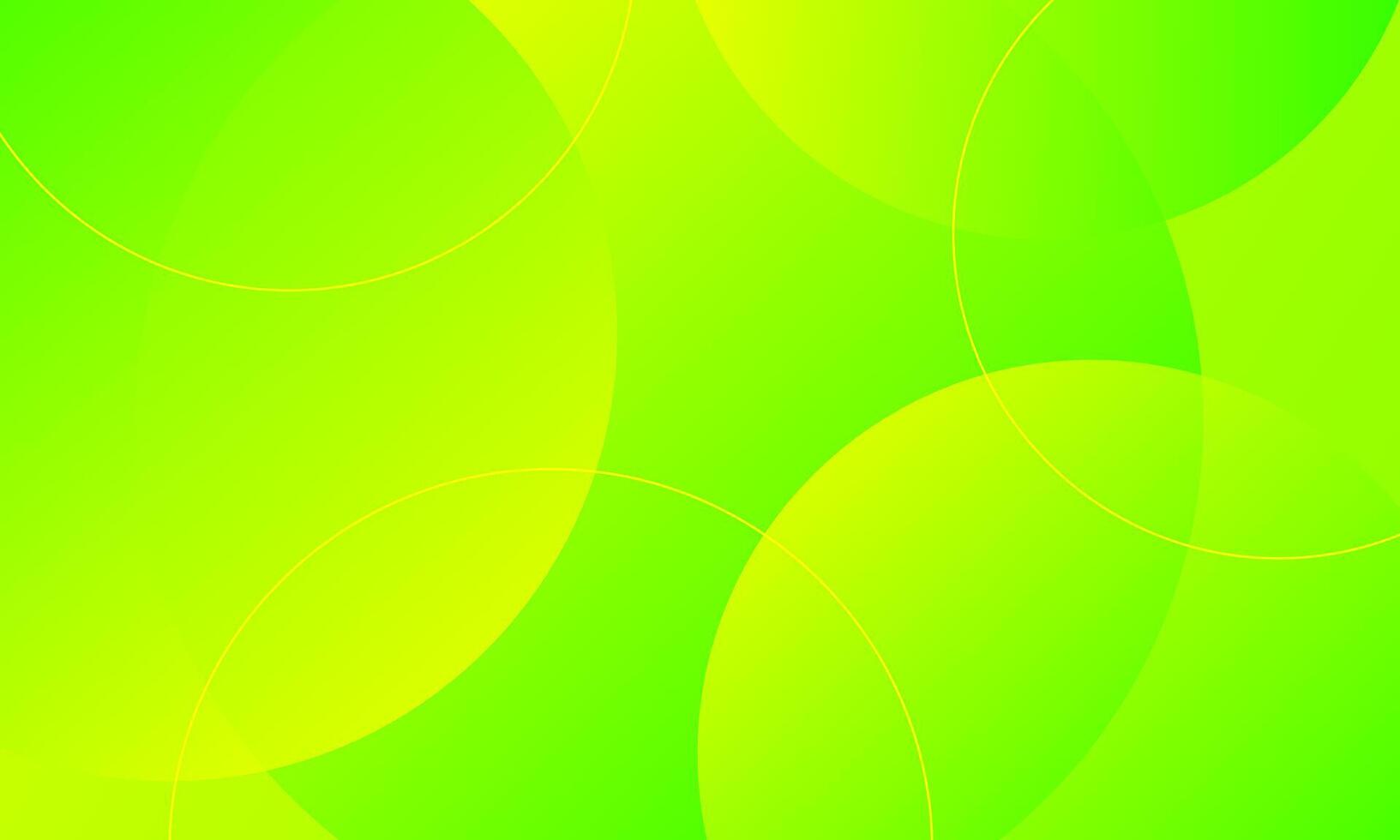 abstract yellow green circles background vector