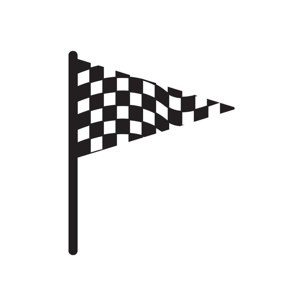Racing flag icon vector