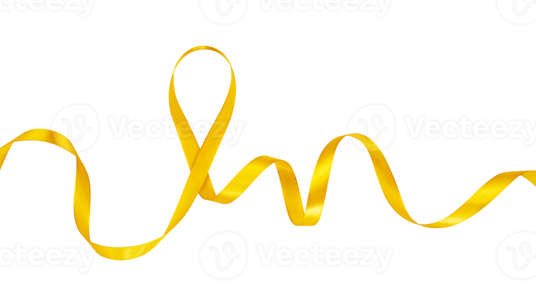 Yellow wavy ribbon for design ornamen png