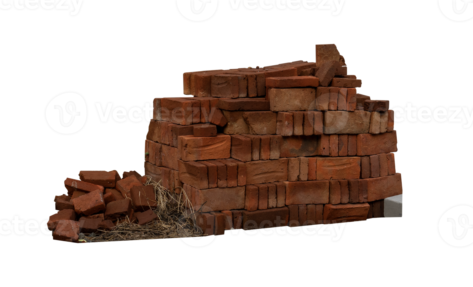 Stack of bricks isolated png