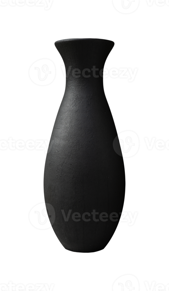 Black vase decoration png