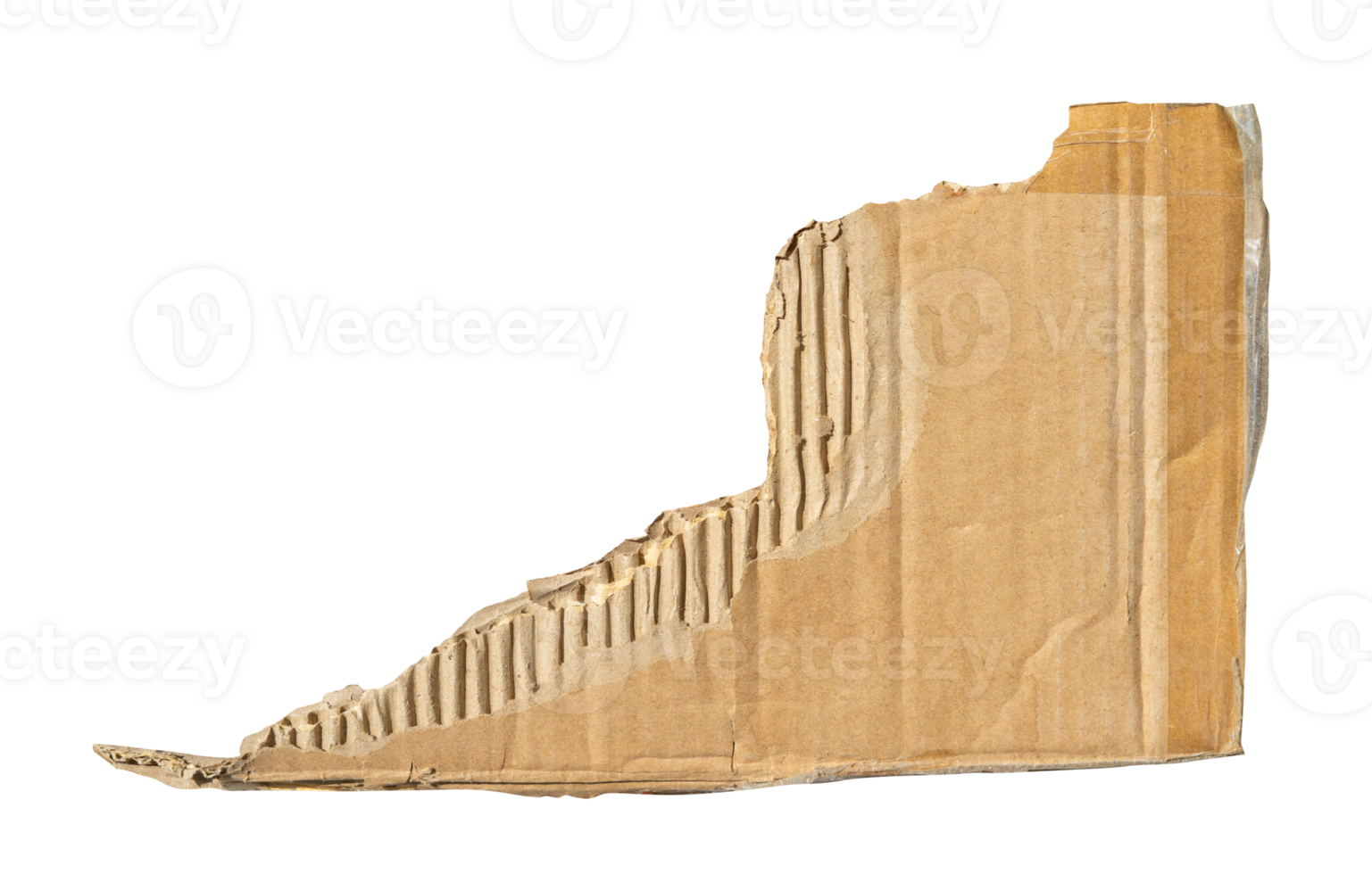 Torn cardboard paper element isolated png