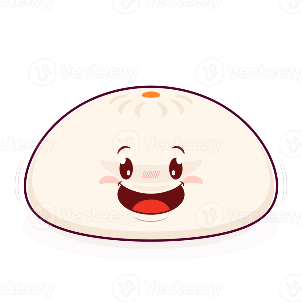 steamed buns playful face cartoon cute png