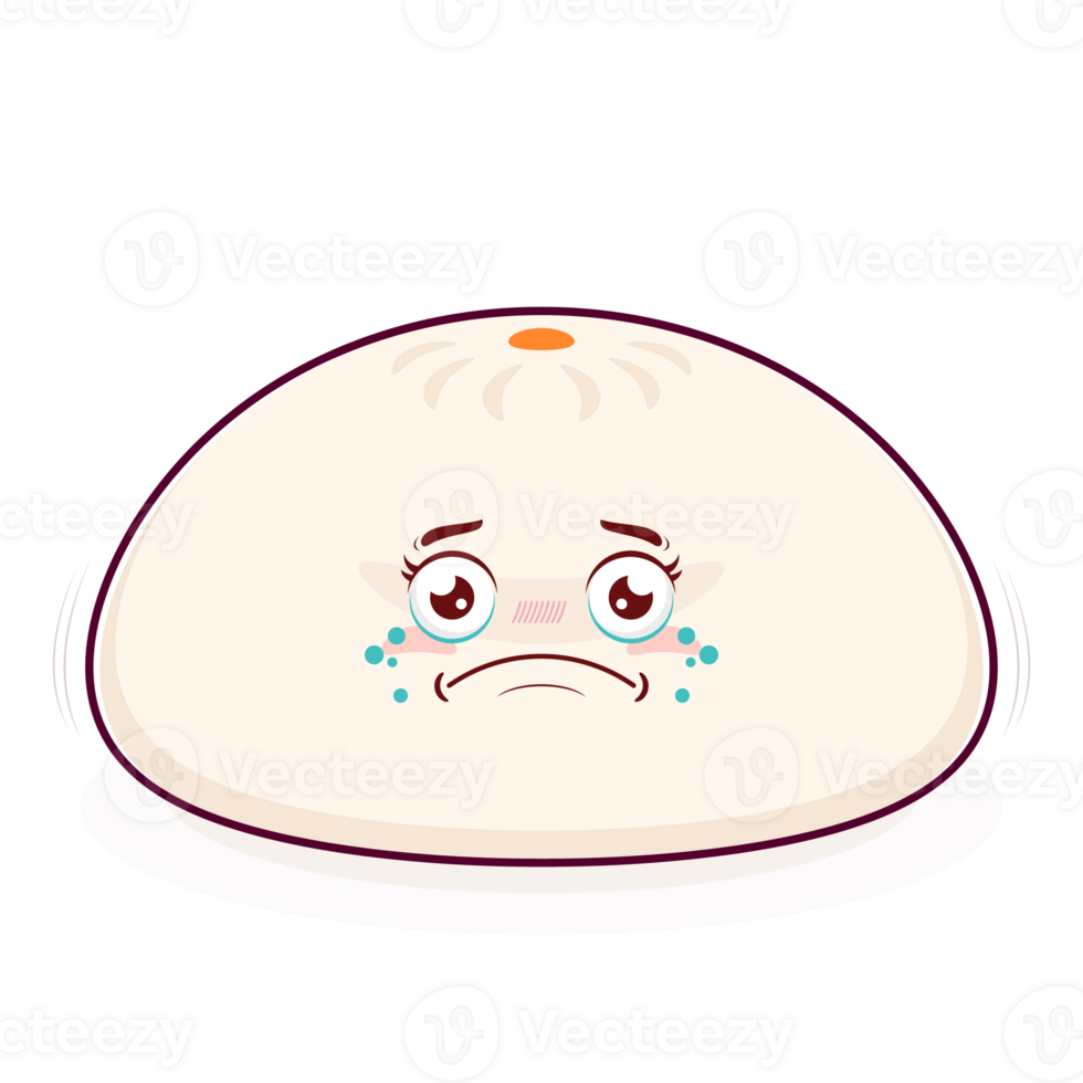 steamed buns crying face cartoon cute png