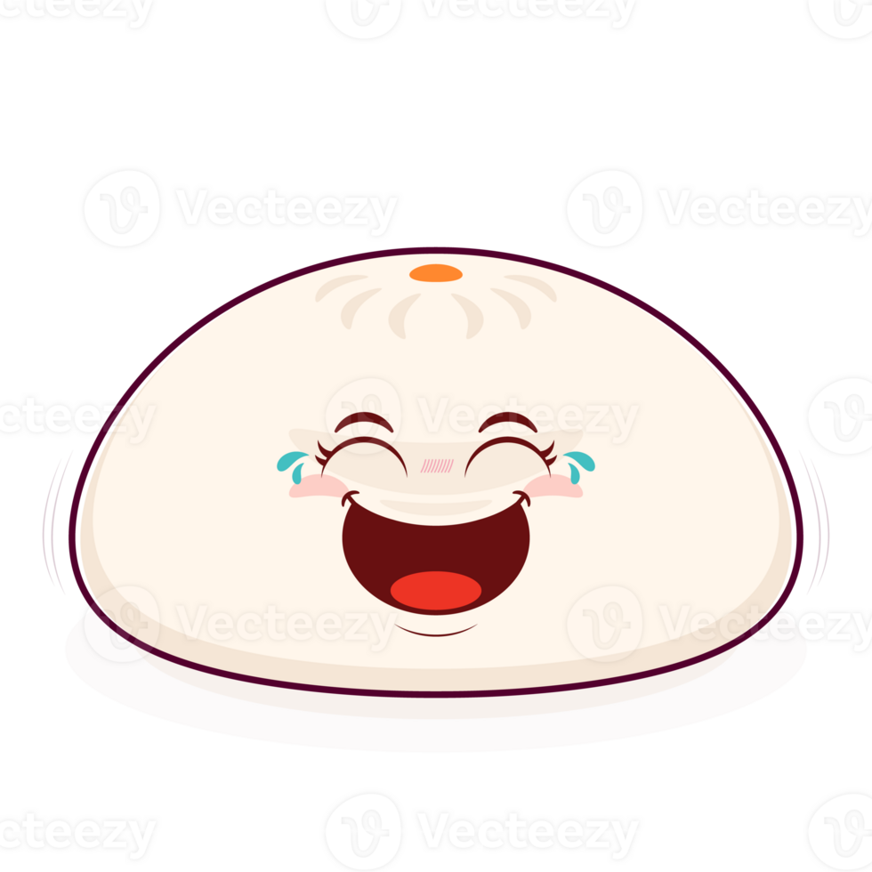 steamed buns laughing face cartoon cute png