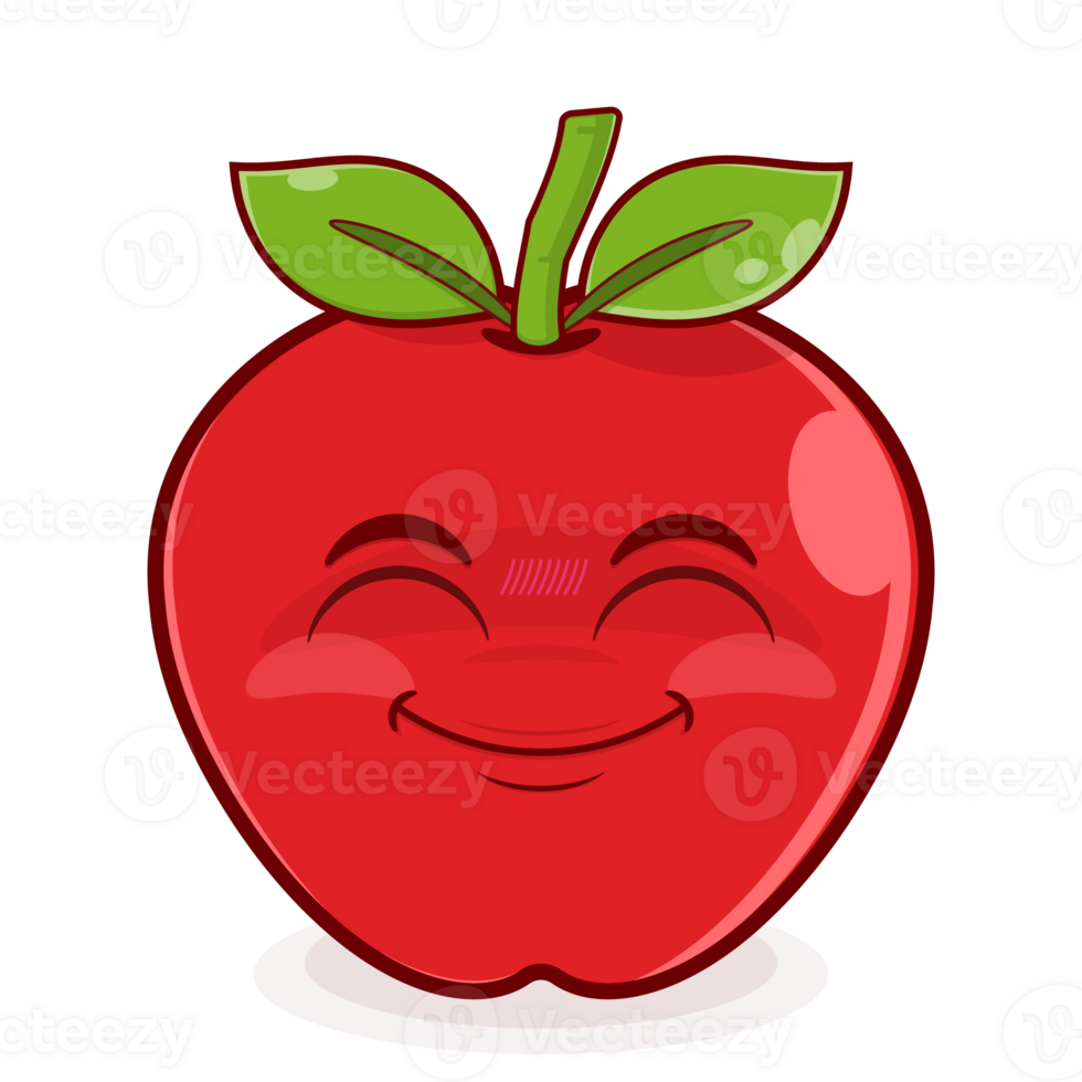 apple smile face cartoon cute png