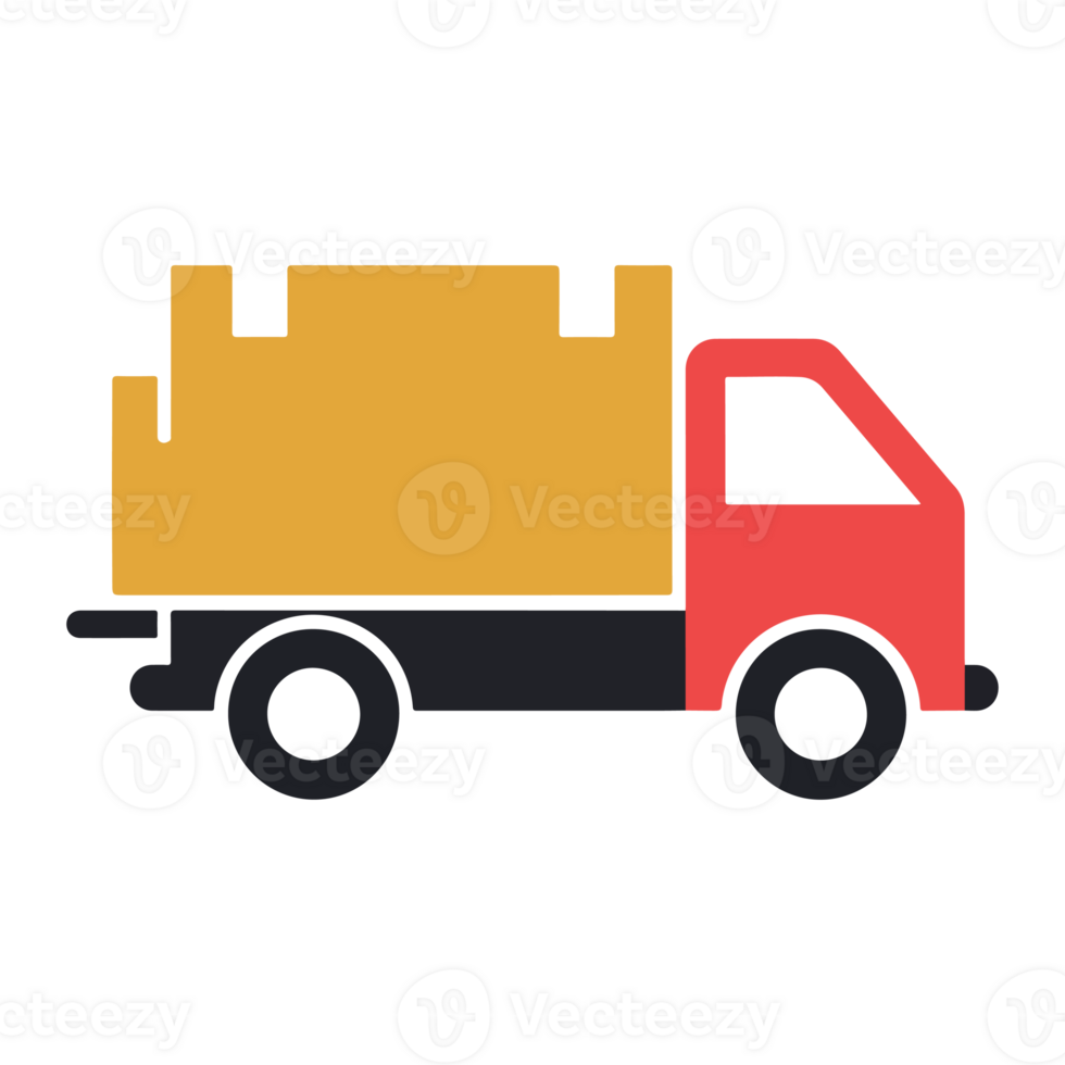 A truck with a box on the back png