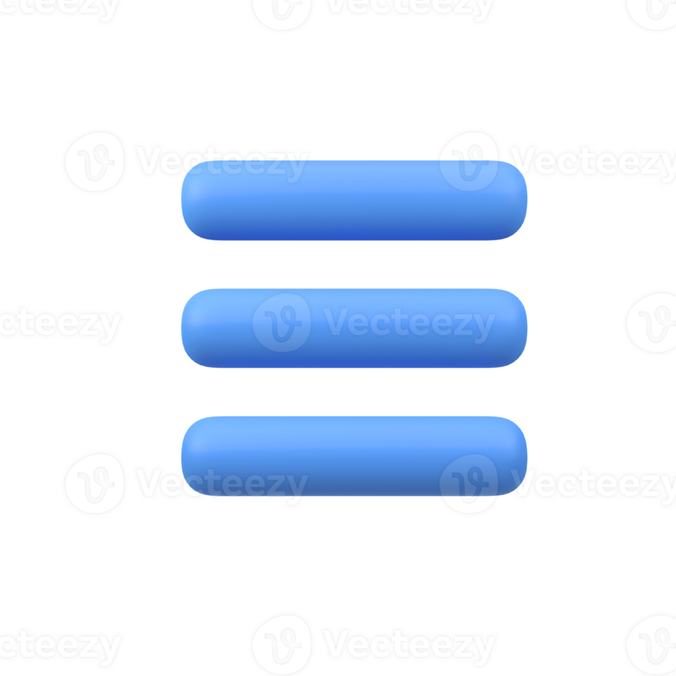 App menu isolated 3d render icon illustration png