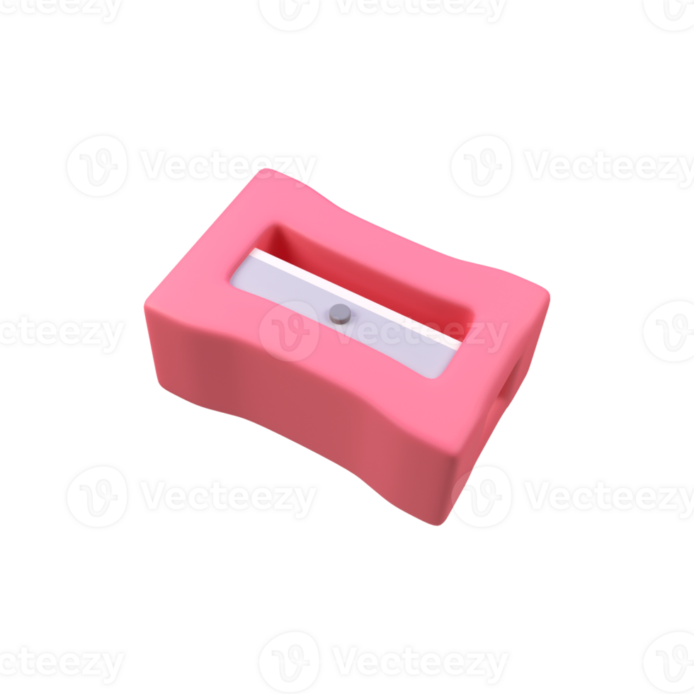 Pencil sharpener isolated 3d render icon illustration png