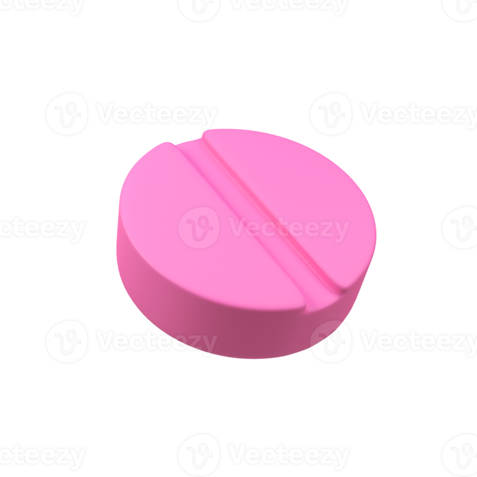 Antibiotic pill isolated 3d render icon illustration png