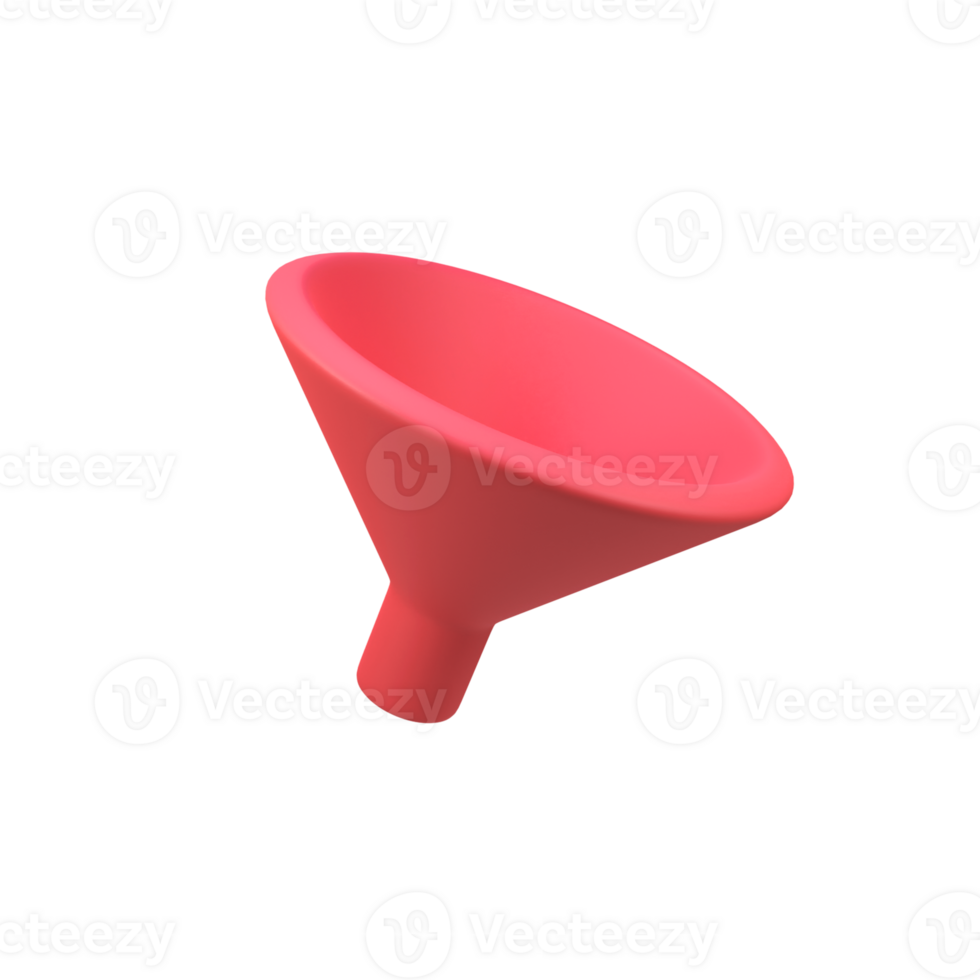 Funnel isolated 3d render icon illustration png