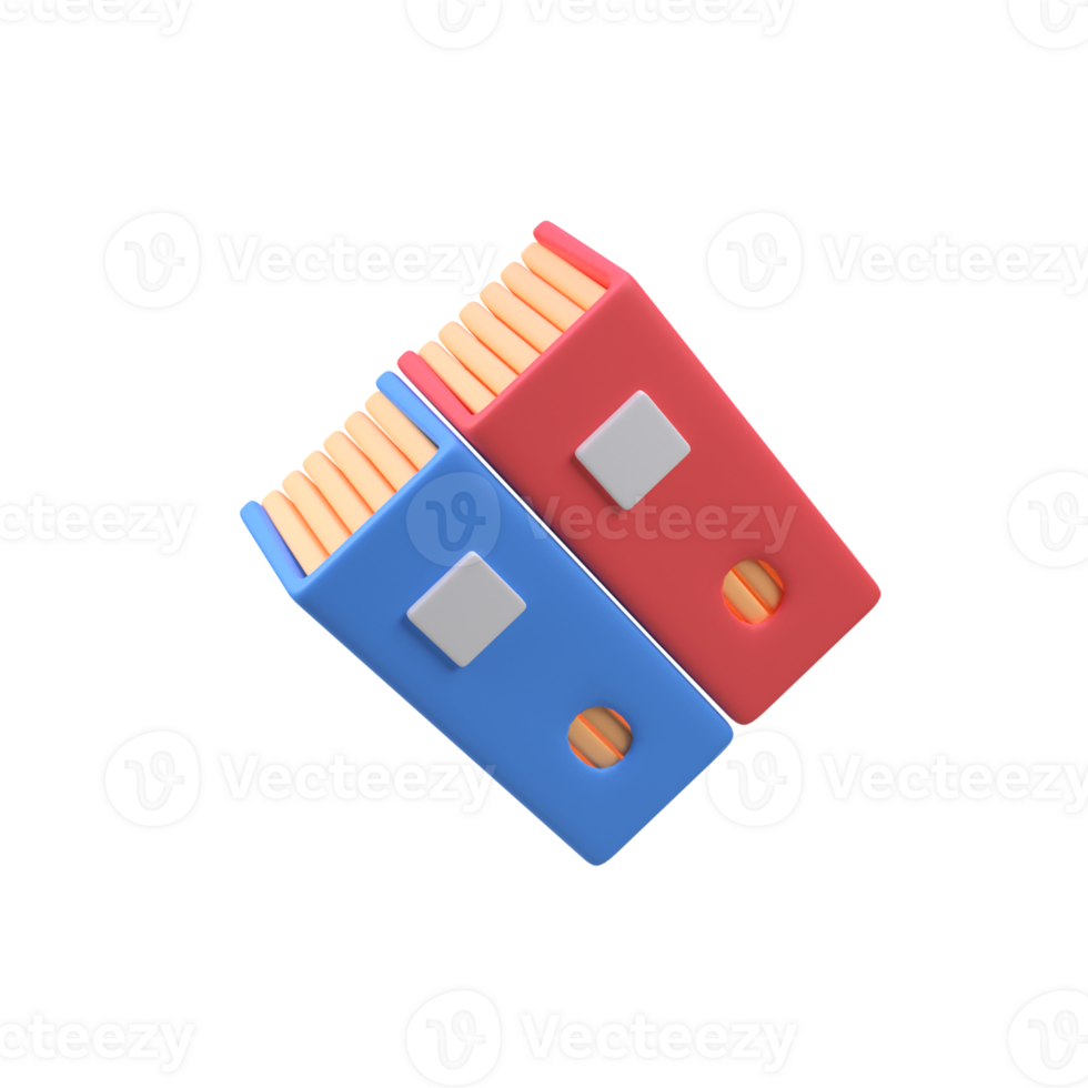 Document archive isolated 3d render icon illustration png