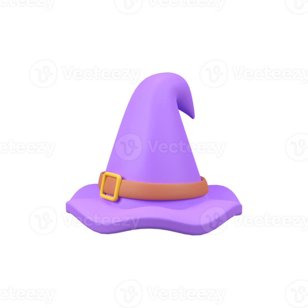 Witch Hat isolated 3d render icon illustration png