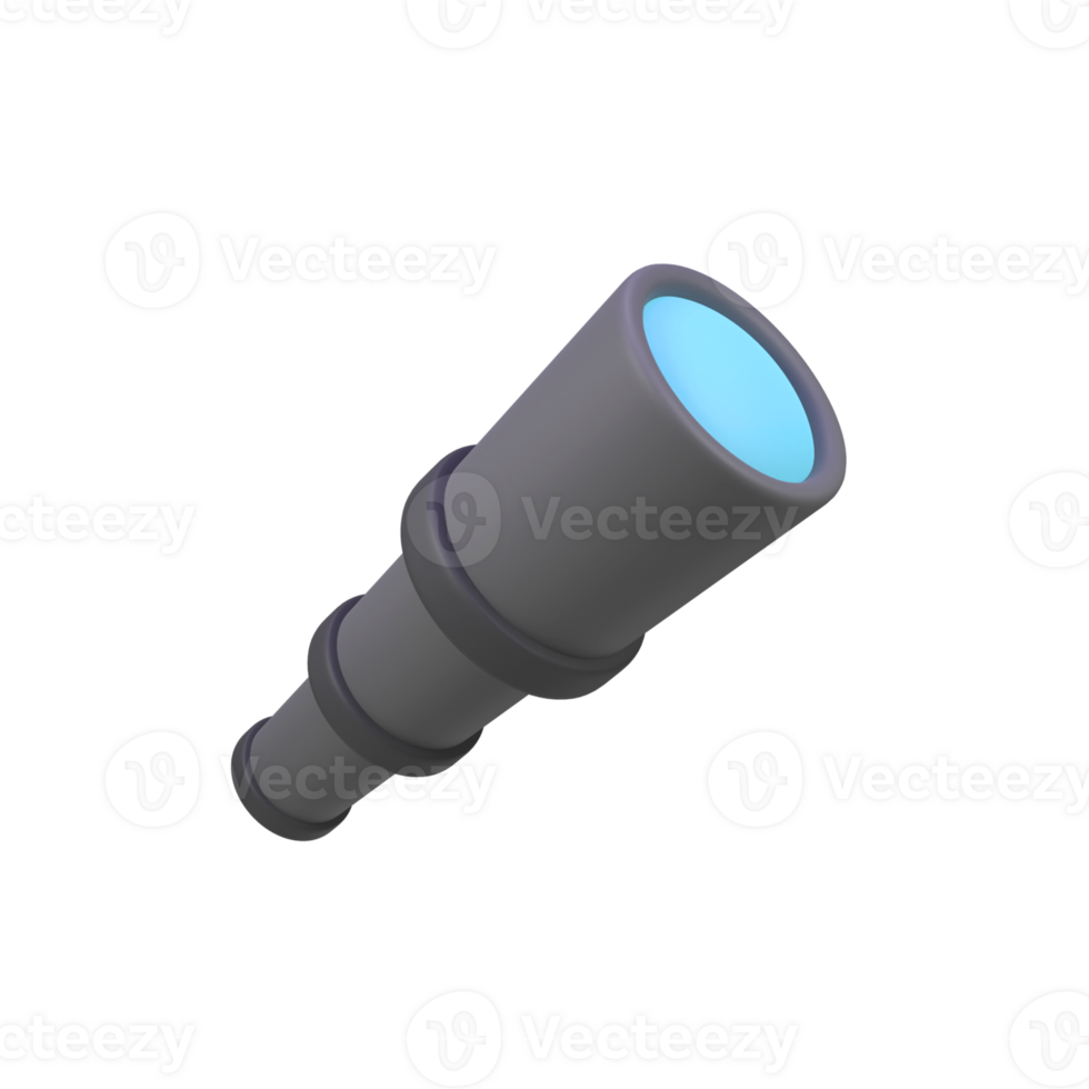 spyglass isolated 3d render icon illustration png