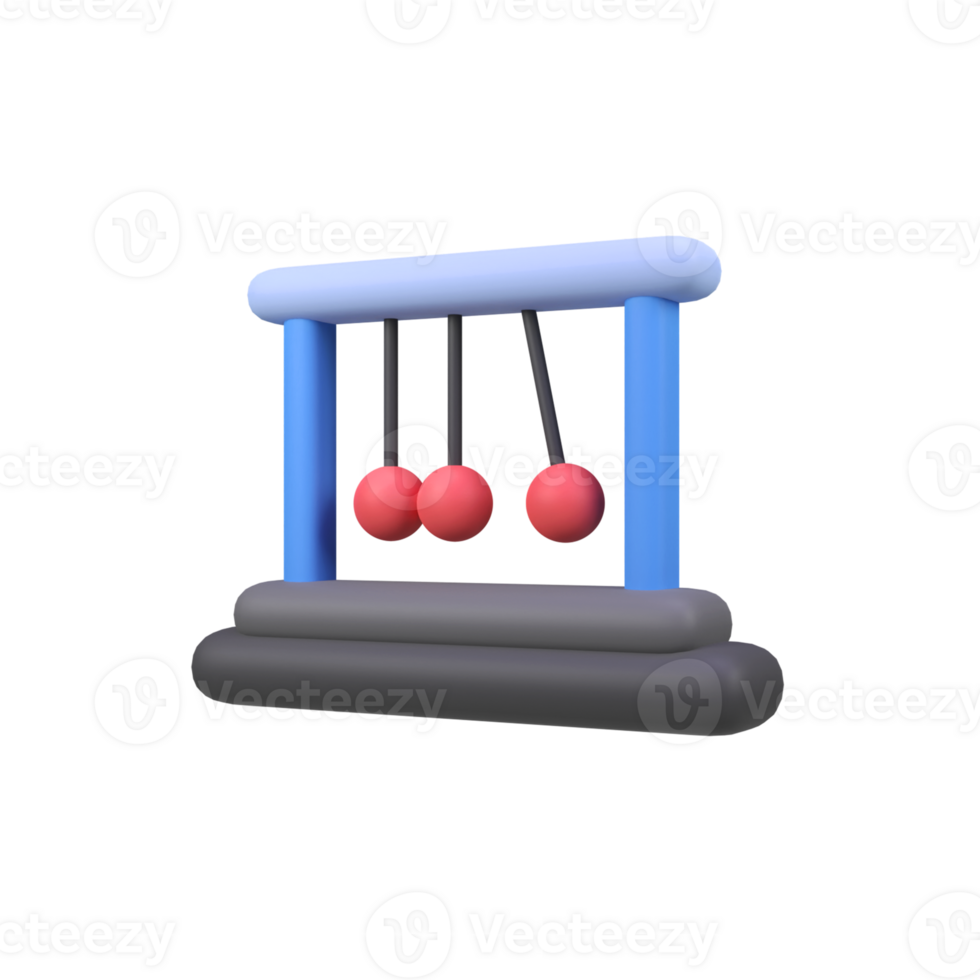 Hanging pendulum ball isolated 3d render icon illustration png