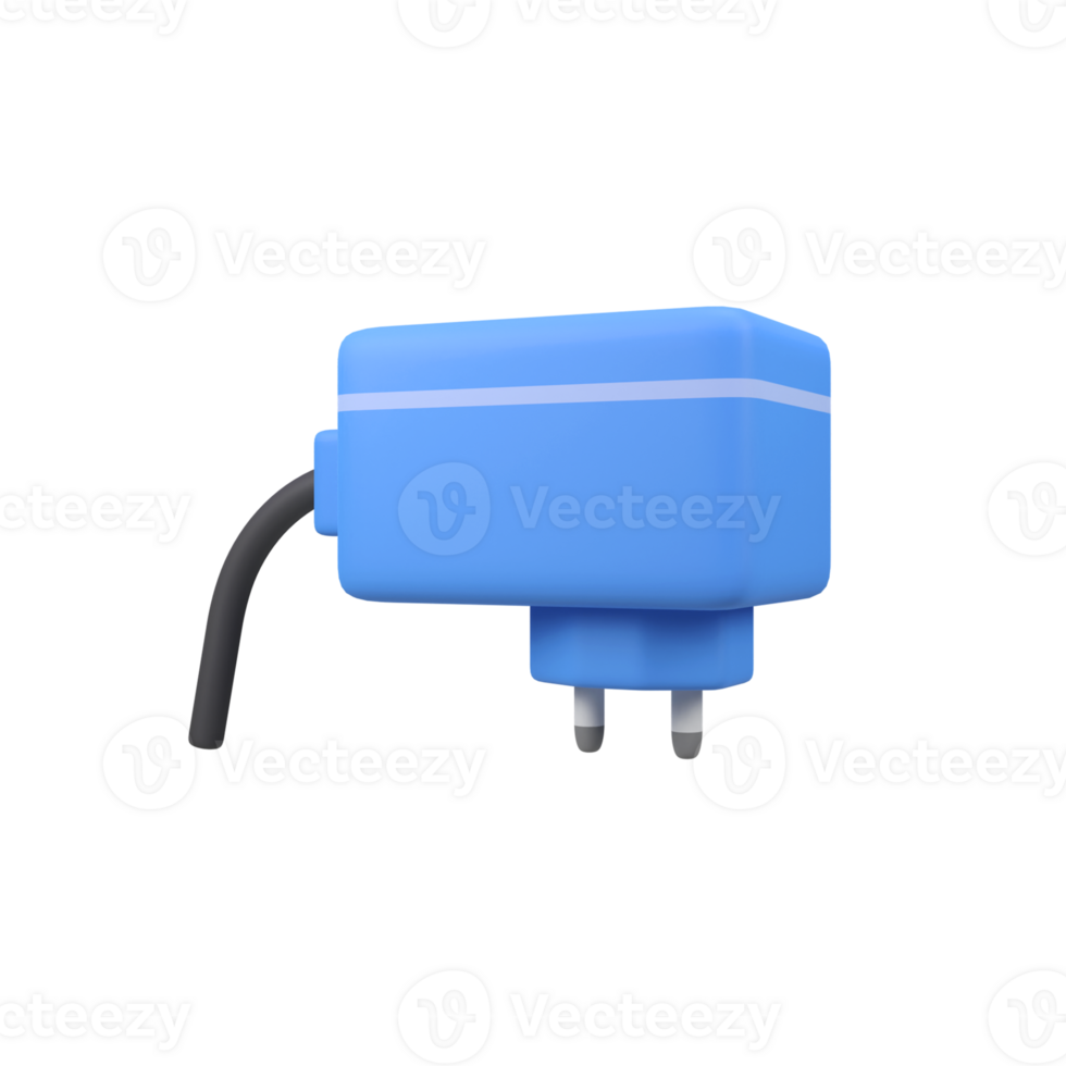 charger adaptor isolated 3d render icon illustration png