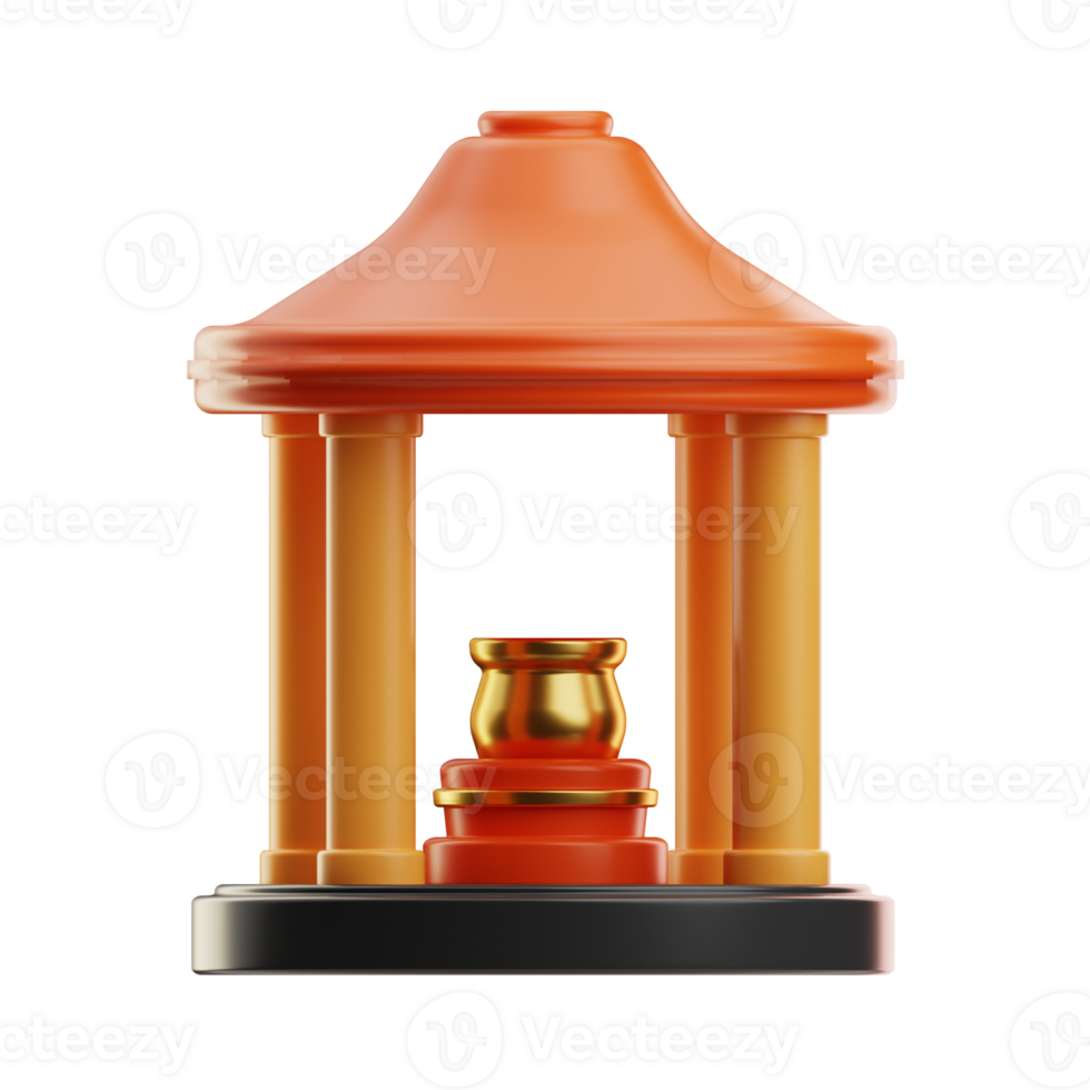 Pagoda Chinese New Year Illustration 3D png