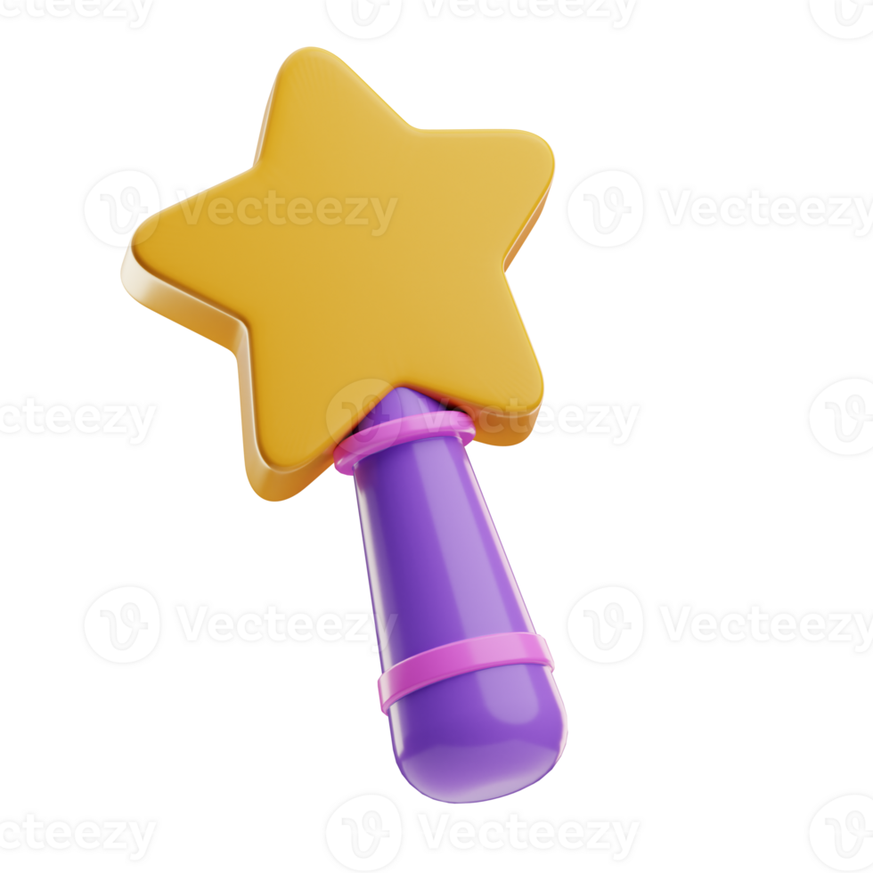 Magic Stick Carnival Object Illustration 3D png