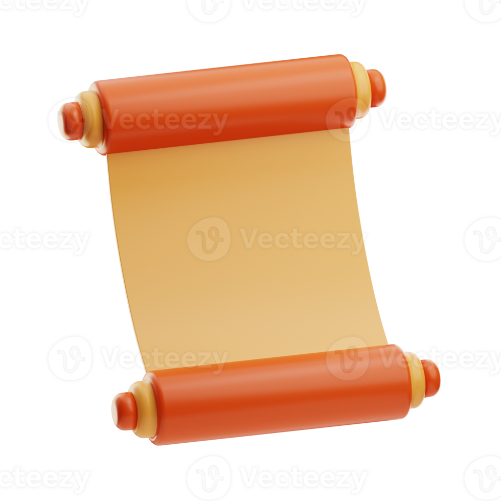 Scroll latter Chinese New Year Illustration 3D png