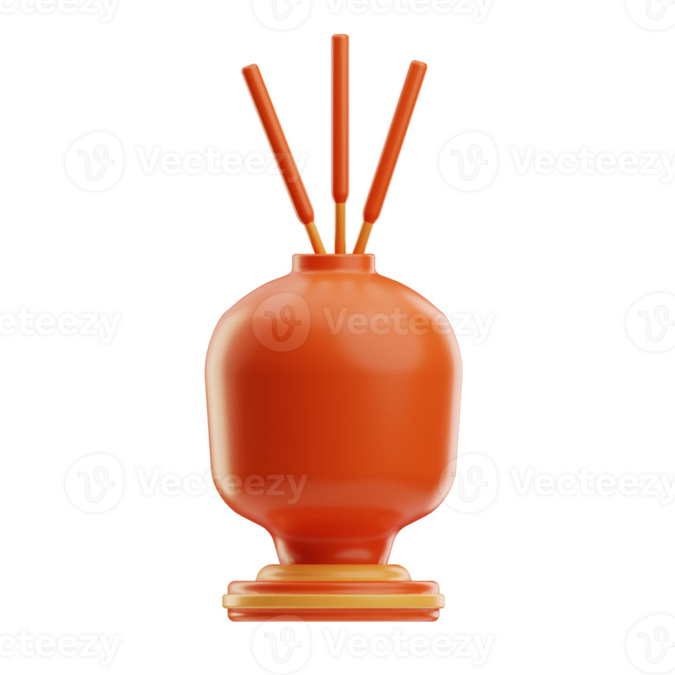 Incense stick Chinese New Year Illustration 3D png