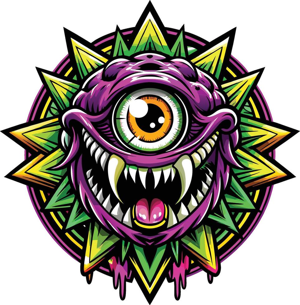 monster eye design vector