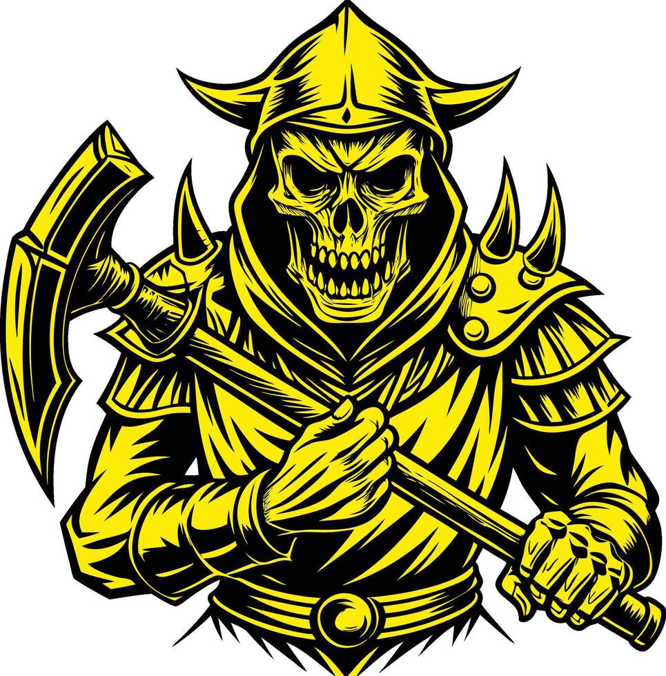 grim reaper with axe vector