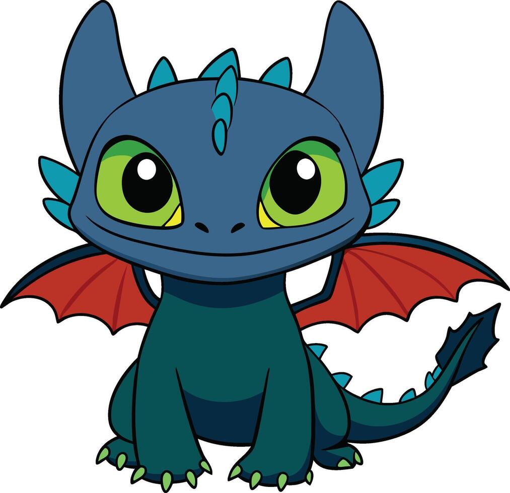 Dragon Illustration Design cute art vector