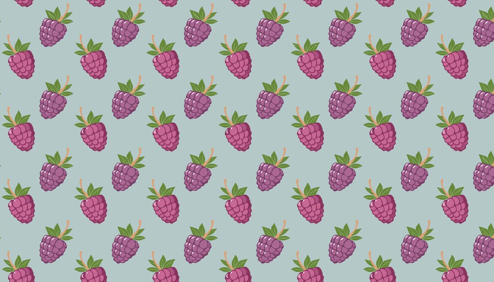 Raspberry Pattern Illustration. Isolated Background. vector