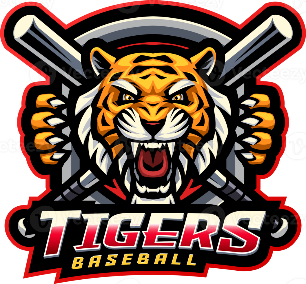 Tigers baseball esport mascot png
