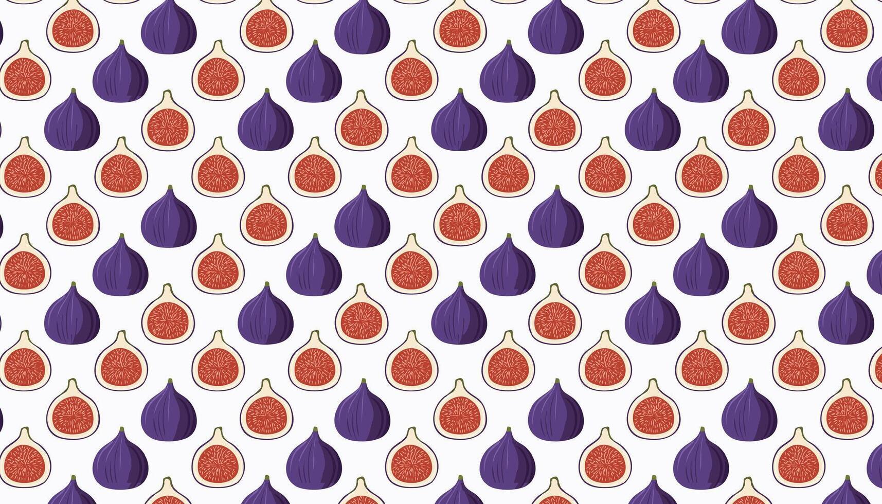 Pattern with figs on white background. illustration. vector