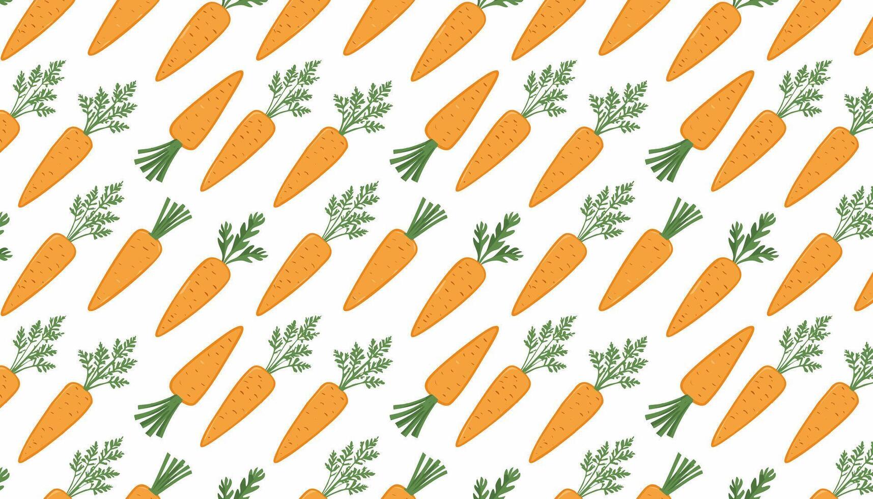 Carrot seamless pattern. Organic food background. Vegetable wallpaper. vector