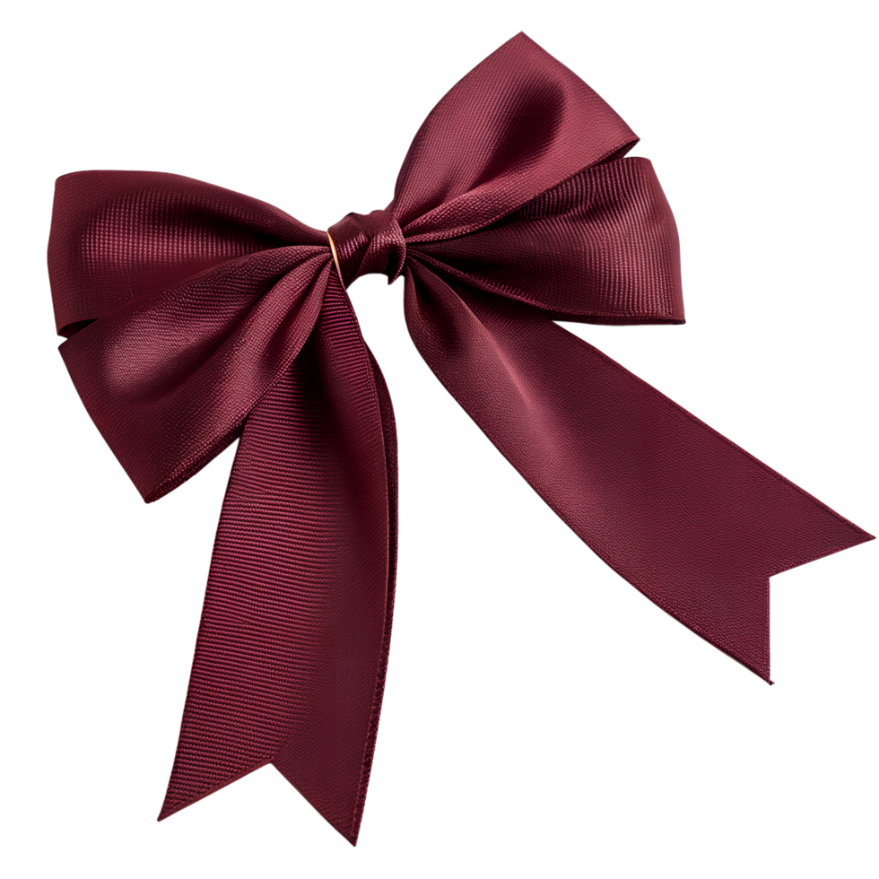 maroon bow isolated on transparent png