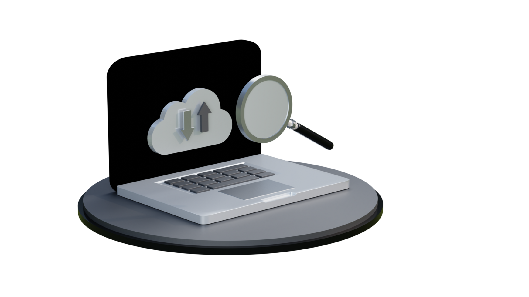 3d download and upload with computer icon png