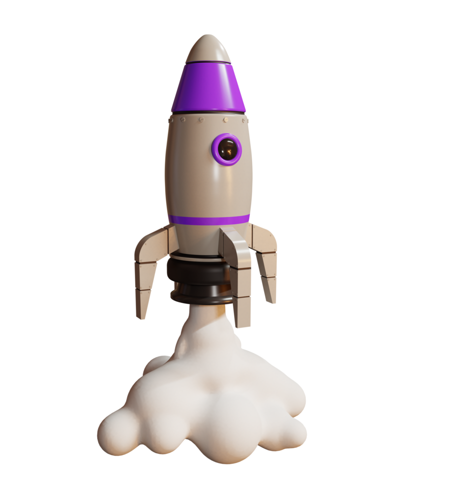 3d rocket icon png