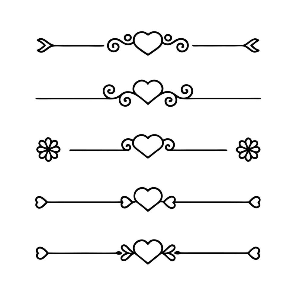 Line dividers with intricate lace patterns vector