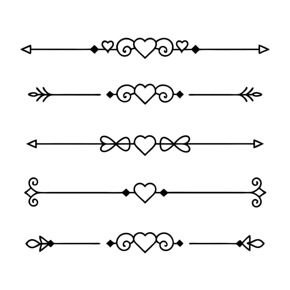 Abstract line dividers for modern compositions vector