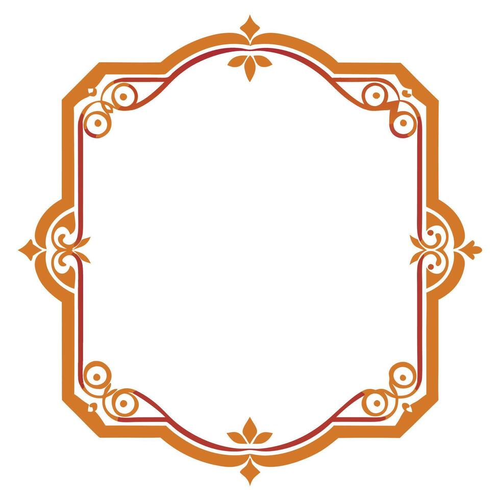 Vintage frame with lace-inspired patterns for delicate designs vector