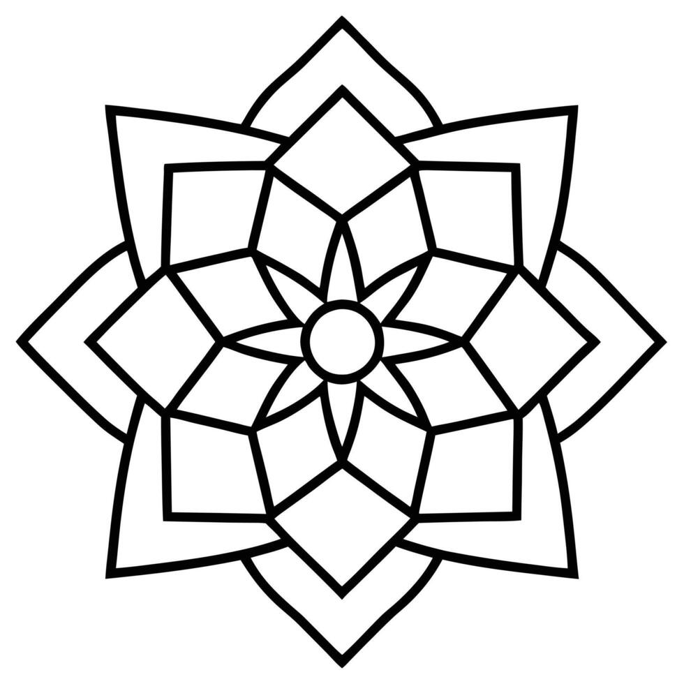 Mandala design for artistic expression and relaxation vector