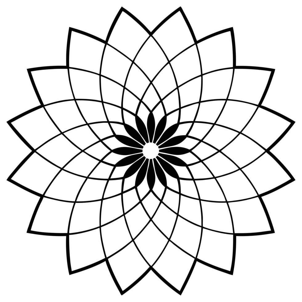 Decorative mandala design for boho chic styles vector