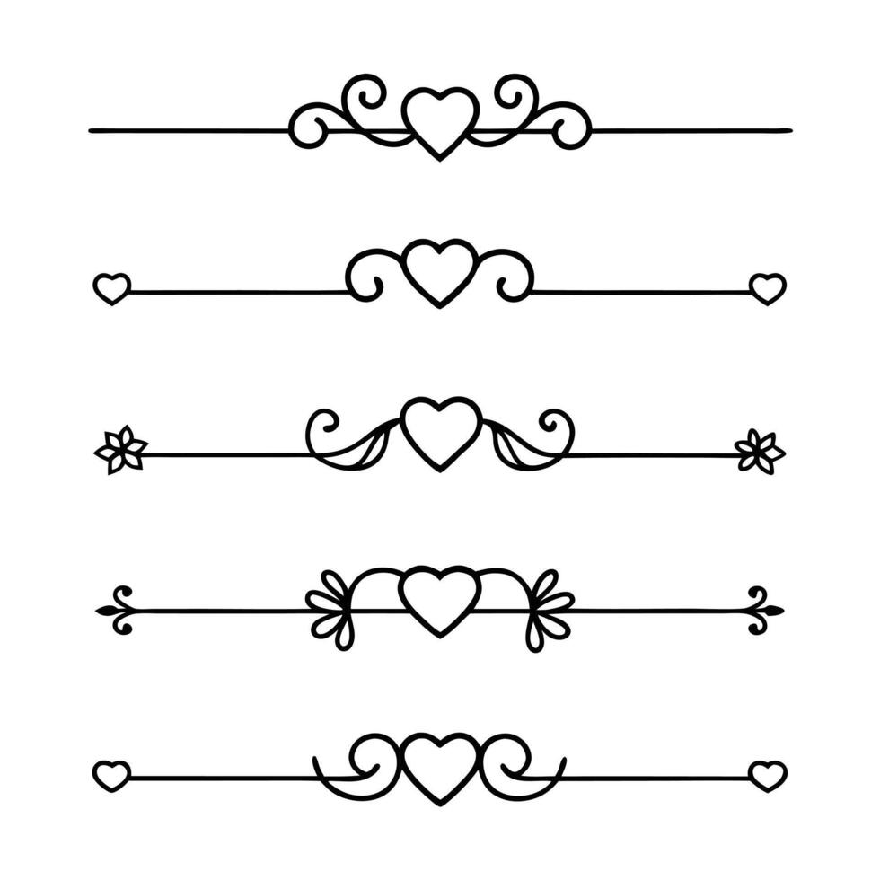 Line dividers for minimalist website headers vector
