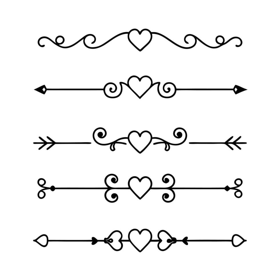 Artistic line dividers for creative branding projects vector