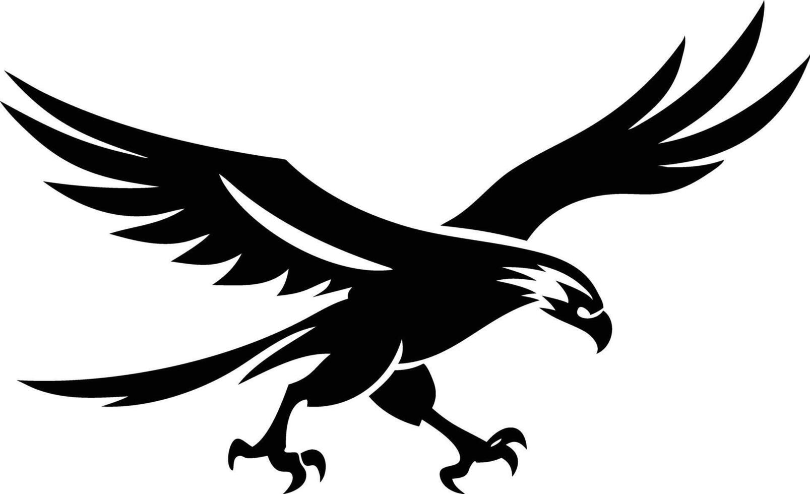 Minimal eagle silhouette for sleek visuals vector
