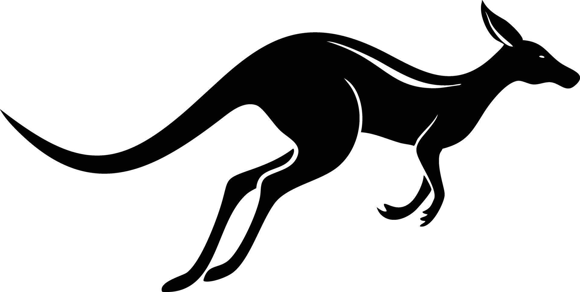 Elegant kangaroo silhouette for modern themes vector