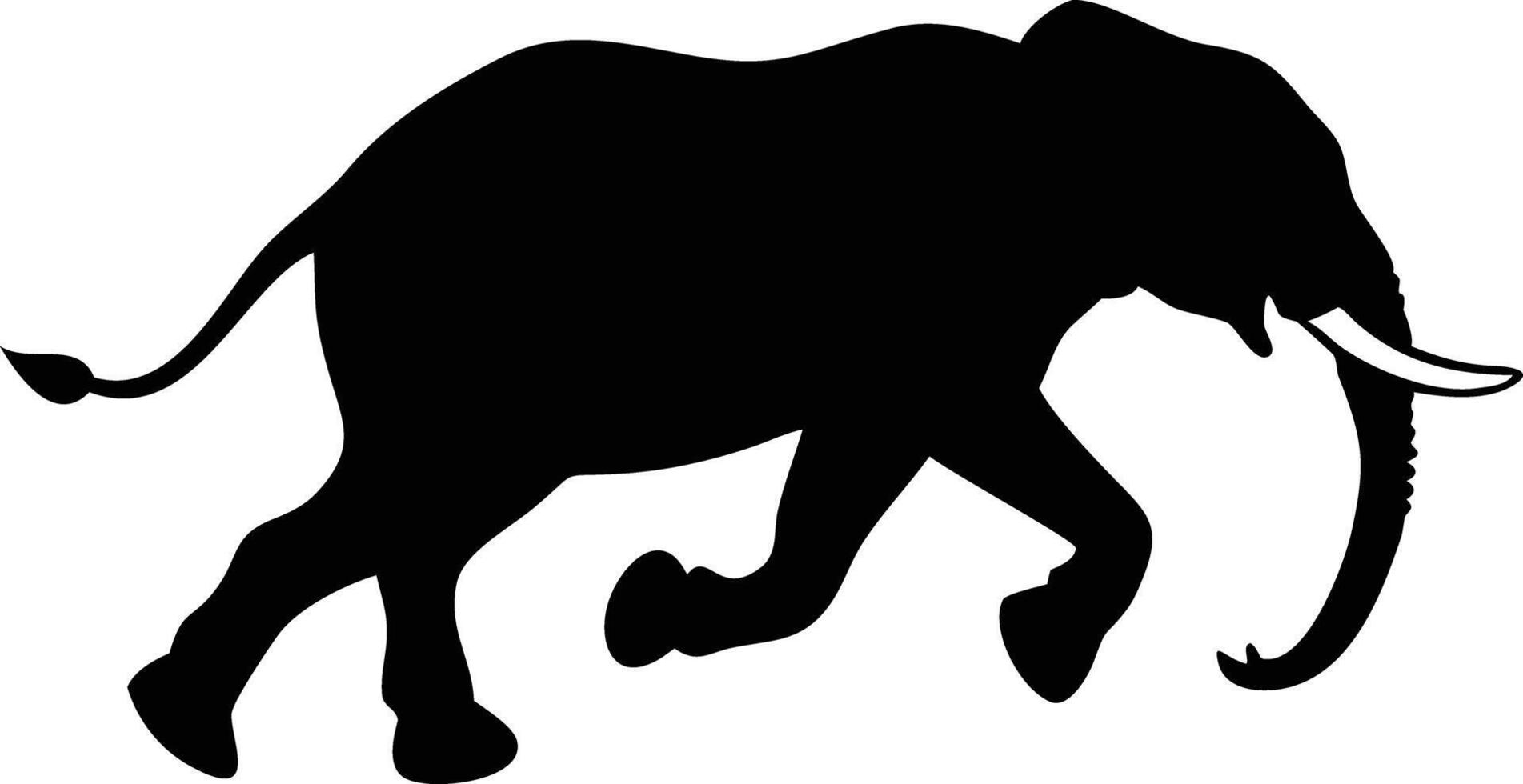 Elegant elephant silhouette for creative projects vector