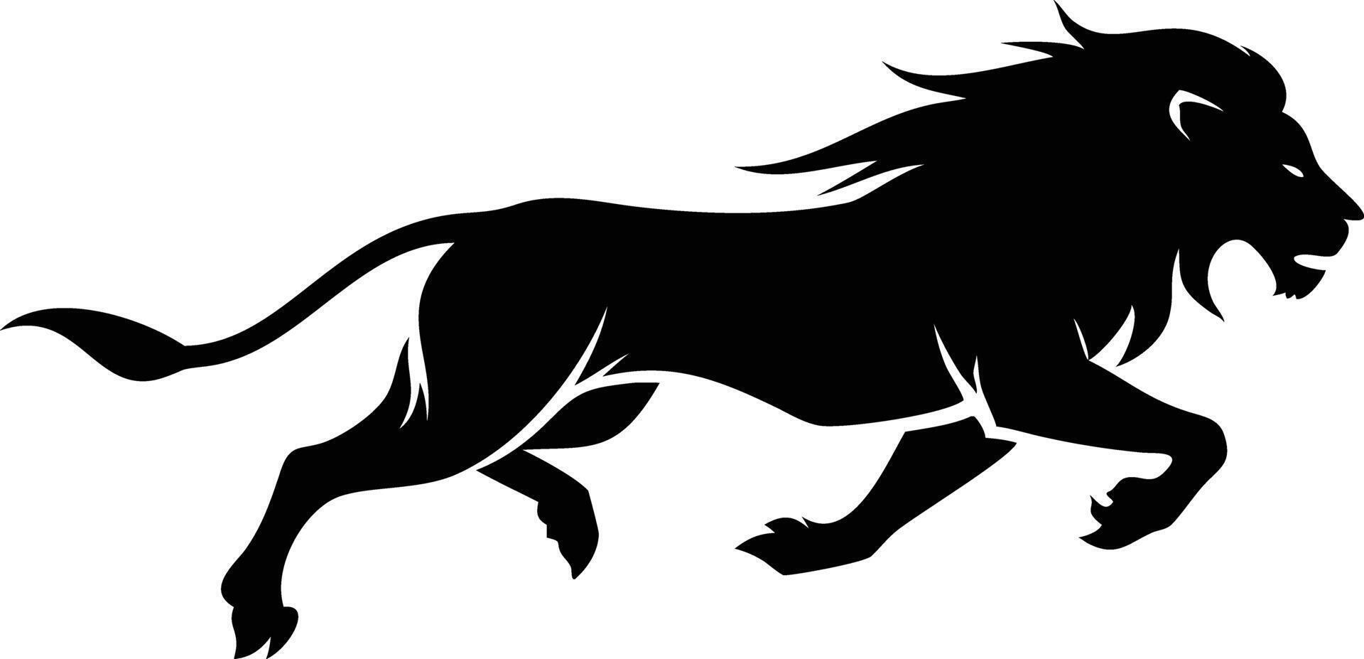 Detailed lion silhouette for professional projects vector