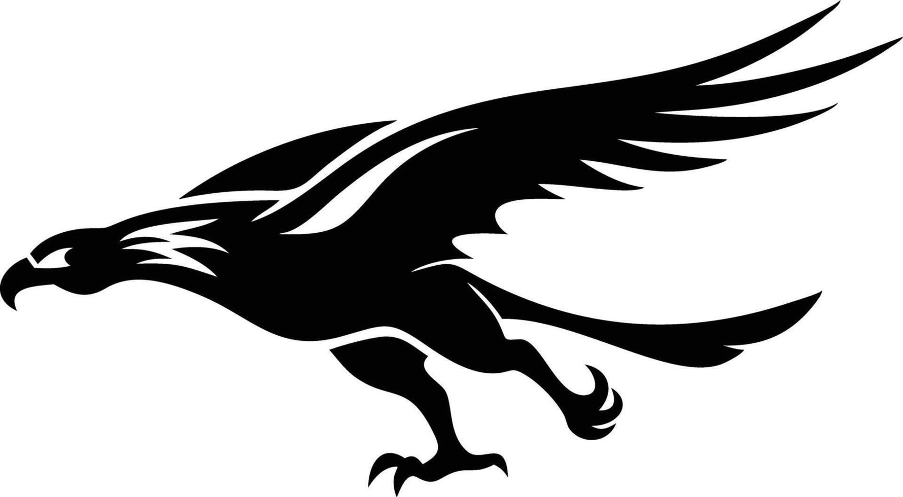 Eagle silhouette for soaring freedom concepts vector