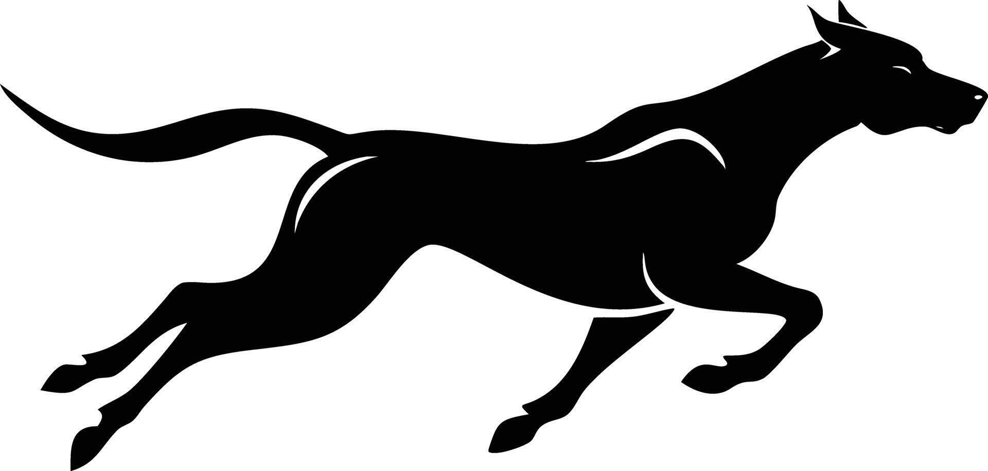 Loyal dog silhouette for creative projects vector
