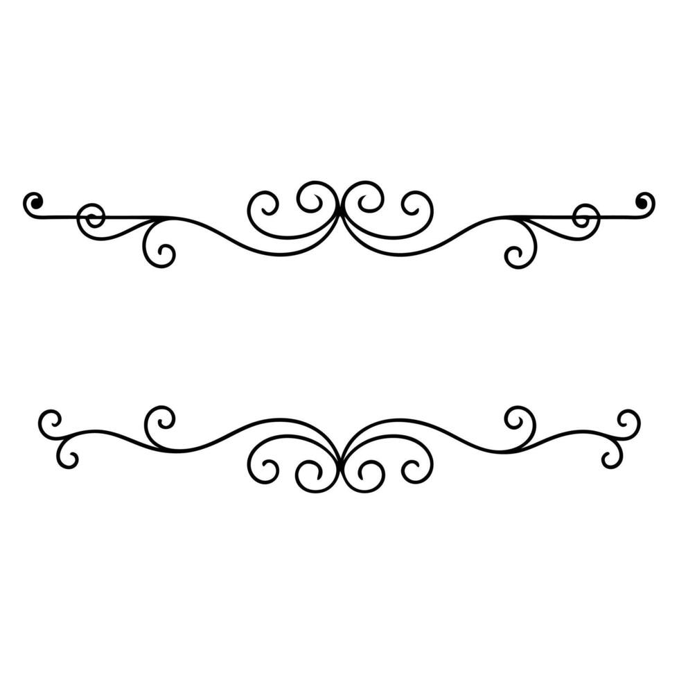 Line dividers for artistic photo borders vector