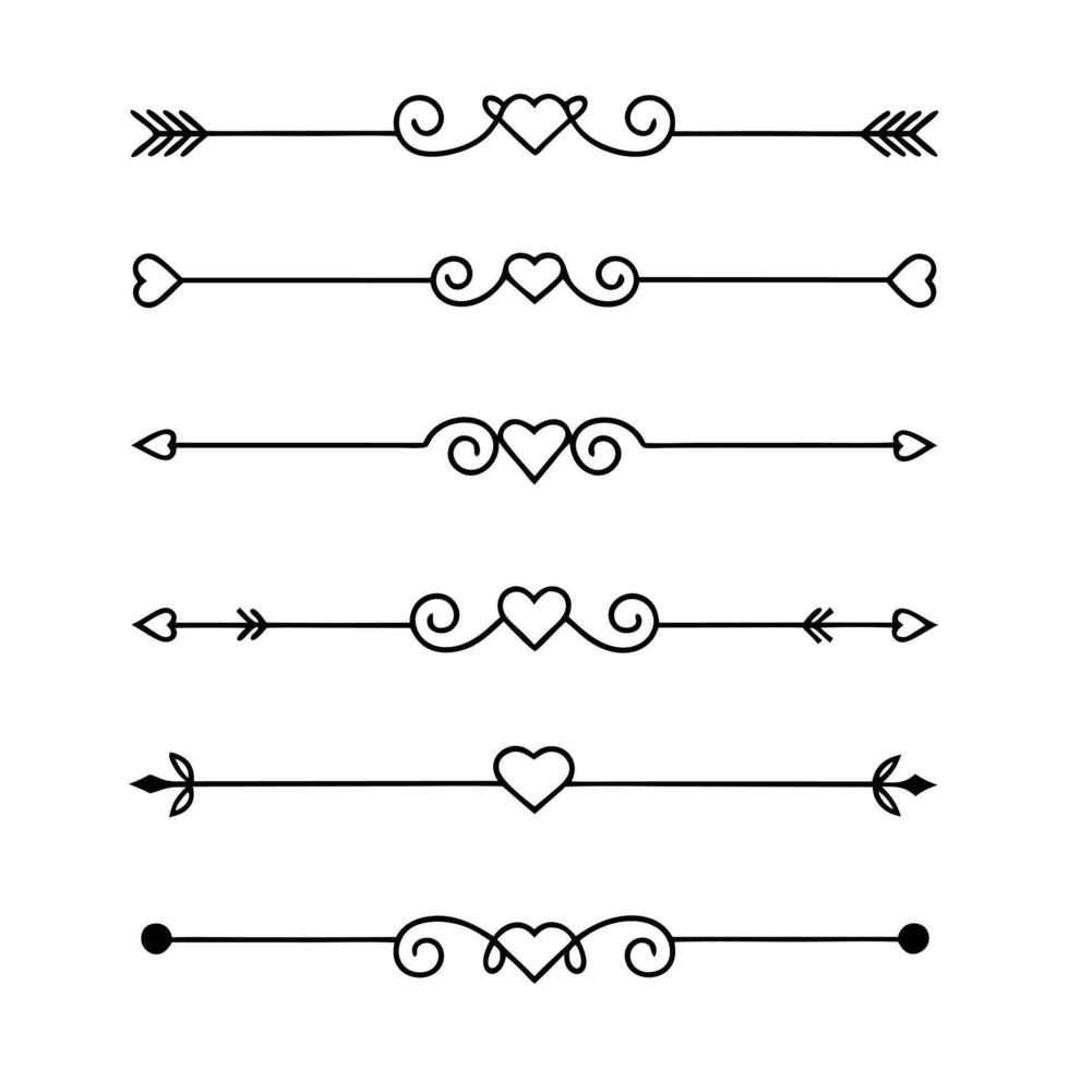 Line dividers for bohemian and eclectic designs vector