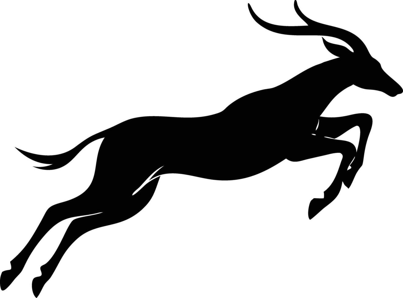 Minimal deer silhouette for modern designs vector